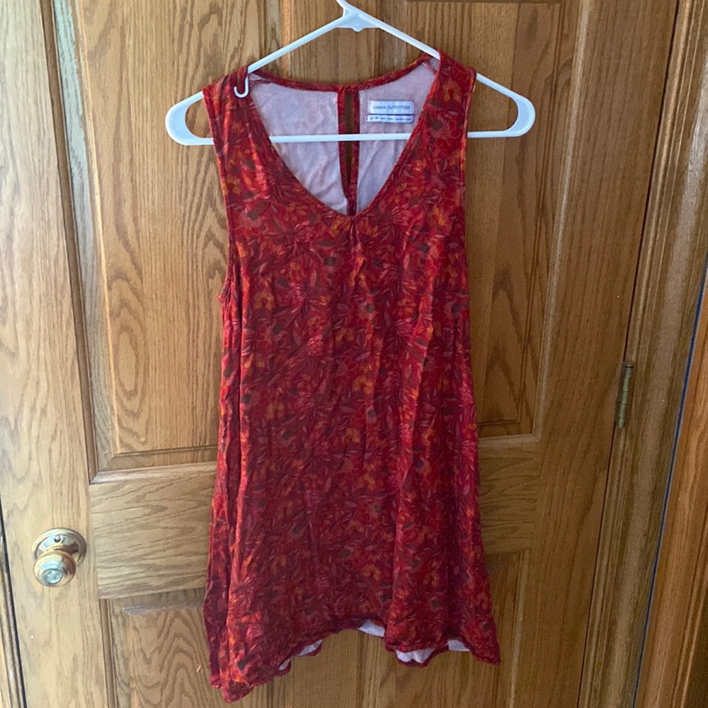 Red floral pattern dress from urban outfitters